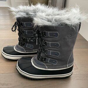 Outbound 3M Thinsolate Water Resistent Suede & Manmade Boots Frost Grey Blk 9
